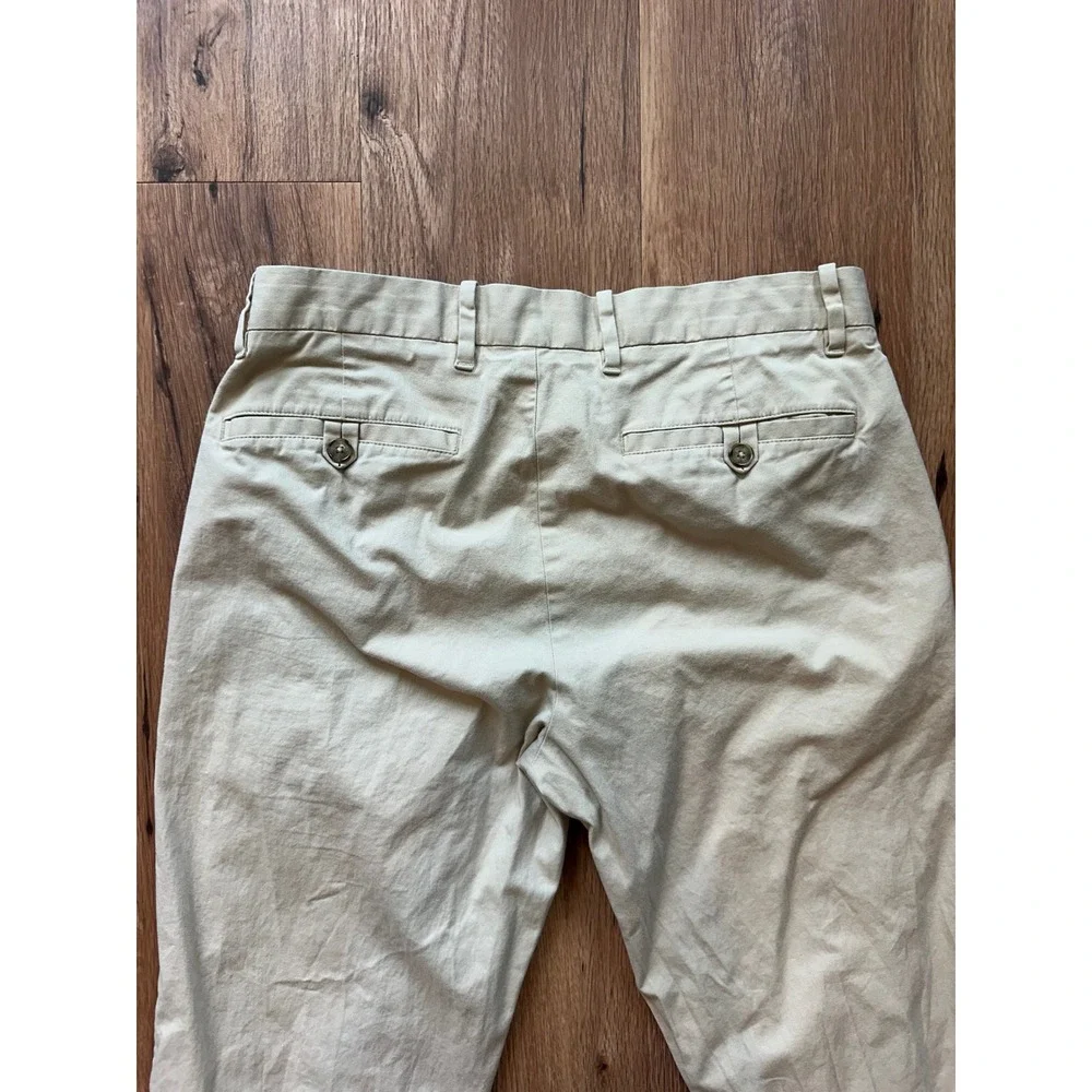 Murano Wardrobe Essentials Mens Khaki Chino Pants 32x34 Front Stretch Cotton